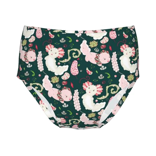 Cute Summer Kawaii Axolotl Girls' Underwear Soft Cotton Little Girls Panties Comfort Briefs