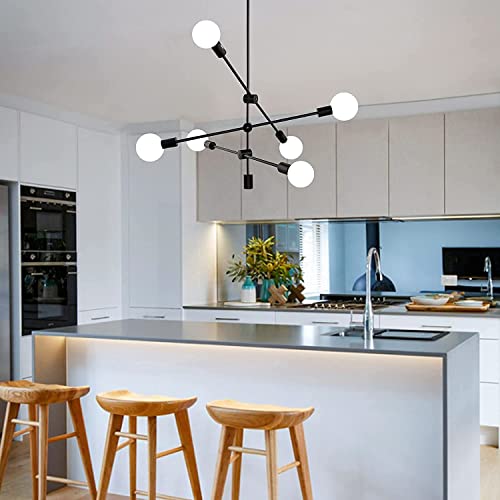 Chandelier de hierro forjado LED minimalista para lámpara de estudio 4