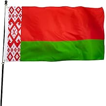 DANF Belarus Flag 3x5 Foot Polyester BELARUSIAN National Flags Polyester with Brass Grommets 3 X 5 Ft
