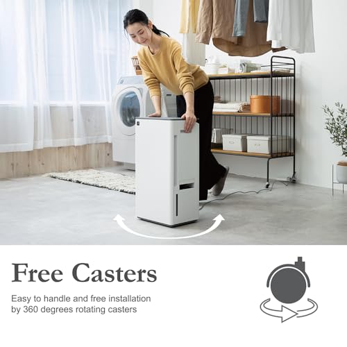 Image of Sharp Dehumidifier with Plasmacluster, Dual Louver, Wide Airflow, Spot Drying, Shoes Drying, Area Cover - 830 ft, DW-T30HM-W