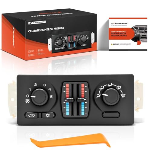 A-Premium Manual Climate Control Module A/C& Heater Control Panel Compatible with Chevrolet, GMC & Cadillac - 2003-2006 Silverado, Sierra, Avalanche, Tahoe, Yukon, Suburban - w/o Rear Window Defogger