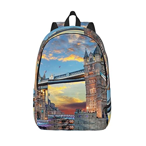 Sac à dos ordinateur motif marbre bleu pour collégiens et lycéens voyageant à Londres
