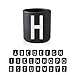 Design Letters Mug personnalisé A-Z| Service de tasses à café Porcelaine | tasse à café grande Noir mat | Mugs et tasses à café Tasses à thé | Tasse de Voyage réutilisable Cadeau pour elle, lui 325ml