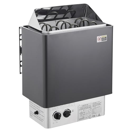 Happybuy Sauna Heater,4.5KW 220V Electric Stove for Sauna,Built-In Controlled Steam Bath Heater,3h Timer and Adjustable Temperature for Up to 105-210 Cubic Feet,Suitable for Home