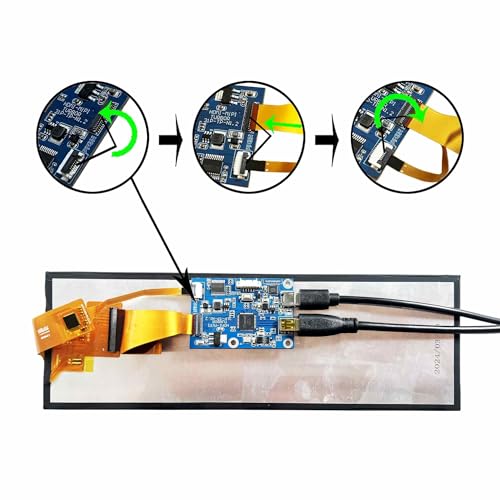 Image of VSDISPLAY 7.84 Inch Touch Screen 400x1280 Small Stretched Bar LCD Display with Controller Board,for PC Computer Laptop Extra Secondary Monitor