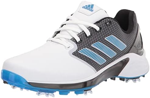 adidas Men's ZG21 Golf Shoes, Footwear White/Blue Rush/Core Black, 9.5