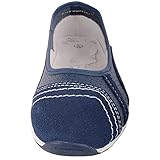 Womens Genuine Leather Slip On Casual Ballerina Style Pump Dolly Shoes - Navy - UK 5 / EU 38 - Image 2