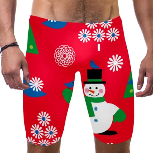 Traje de baño para niño con muñeco de nieve navideño que no roza la piel