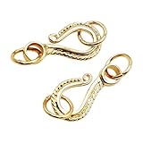 Snorvixre Juego de 2 piezas de joyería de cobre dorado con diseño de flores para collares y pulseras, talla única, como se describe