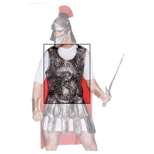 Smiffy'S 25324 Peto De Legión Romana, Plata, Tamaño Único