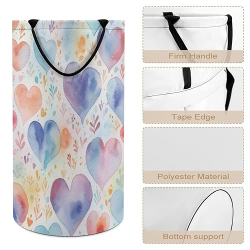 Grand panier de rangement pour jouets et linge pliable avec poignées