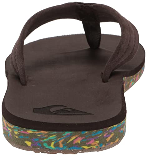 Quiksilver Men's Carver Suede Recycled 3 Point Flip Flop Athletic Sandal3