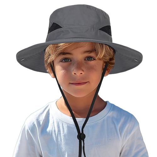 Kids Breathable Mesh Sun-Hat Fishing-Hat - Summer Outdoor Sun Protection Bucket hat Beach Hat for Girls Boys