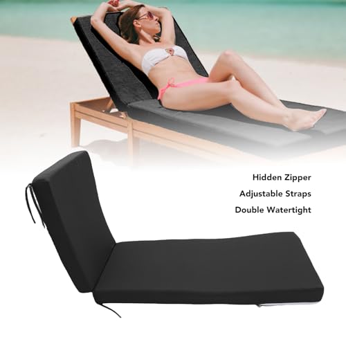 Coussin de transat de plage imperméable et matelas de remplacement pour chaise longue de jardin