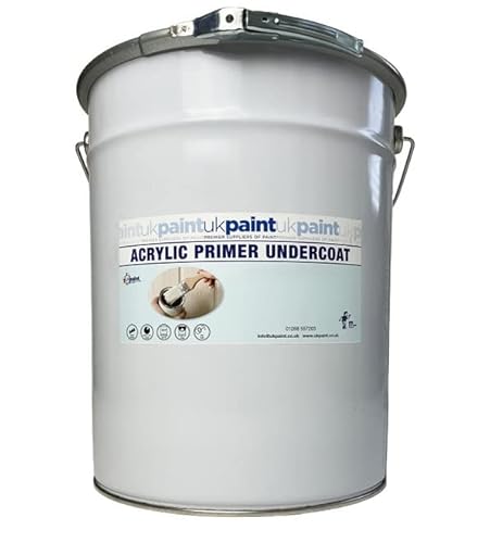 UK PAINT 5 Litres - Acrylic Primer Undercoat - Colours (Light Grey)