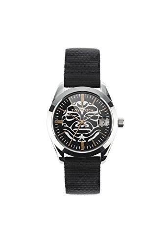 Montre Toywatch Pu01bkm Toypulp champagne et noir en acier et toile