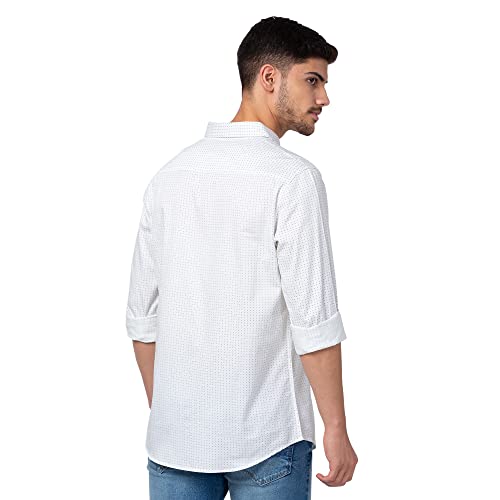 Image of Spykar Men's Slim Fit N /A Full Sleeve Printed Casual Shirts