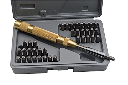 image for WKSTOOL 27pc Steel Stamp 5/32 4mm Heavy Duty Uppercase Letter Number S