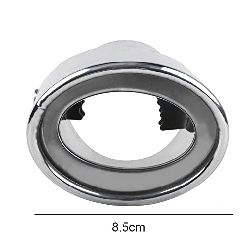 Punta de escape universal de acero inoxidable redondo plateado para coche 7