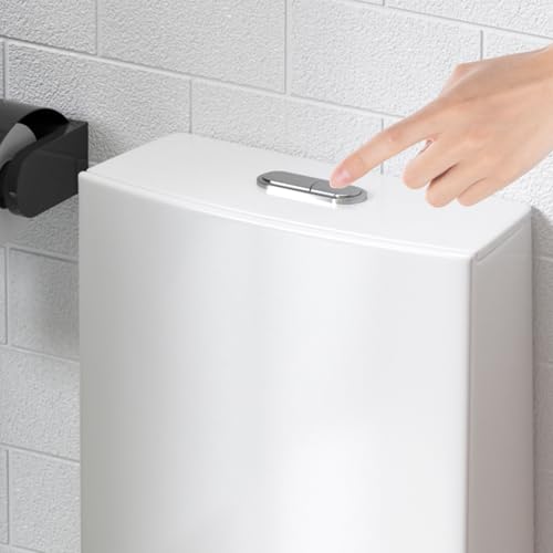 Inodoro de una pieza, inodoro de doble descarga, inodoro alargado, altura ADA 12 pulgadas con sifón en S, cerámica blanca brillante, asiento de cierre suave, descarga sifónica potente de 1000 g, montaje en piso para baños miniatura 2