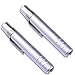 2 x Aluminum Alloy Chalk Holder Teacher's Chalk Clip Clutch (Silver)