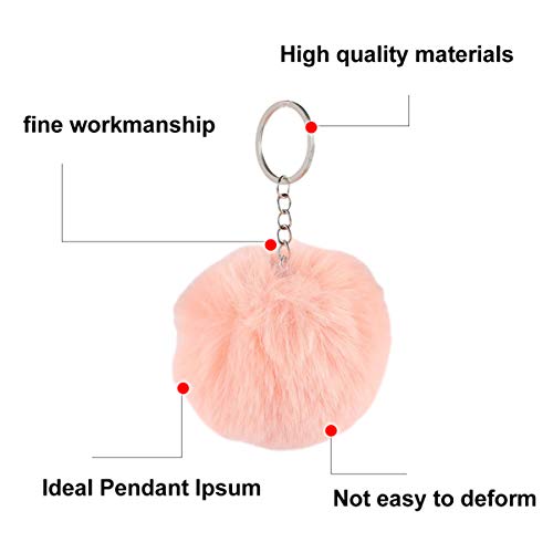2 Unidades Pingente De Bola De Pelúcia De Pompons Encantos De Pompons De Chaveiros Para Chaves De Ca