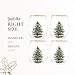Spode Christmas Tree 19oz Stemless Wine Glasses, Set of 4 - Vintage-Inspired Holiday Drinkware with Cozy Seasonal Charm, Ideal for Mulled Wine at Festive Gatherings & Holiday Entertaining