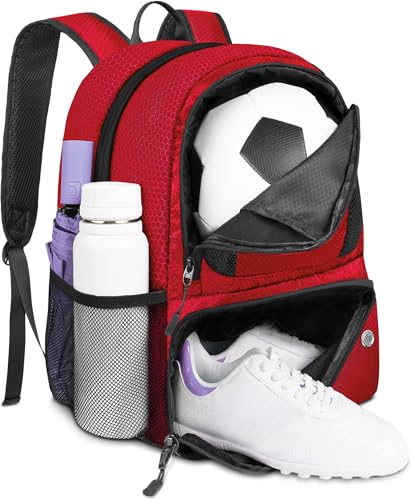 YOREPEK Soccer Backpack, Lightweight Soccer Bag Ball Holder