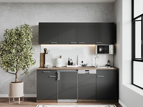 Respekta Spülmaschine teilintegriert 45 cm / Einbau-Geschirrspüler mit flexiblem Besteckkorb / 6 Programme / Startzeitvorwahl / 9 Maßgedecke / LED-Display / GSP45TIDM