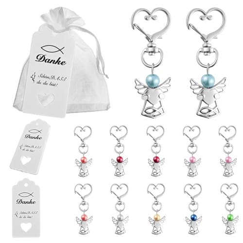 12 Stück Engel Schlüsselanhänger, Schutzengel Schlüsselanhänger,...