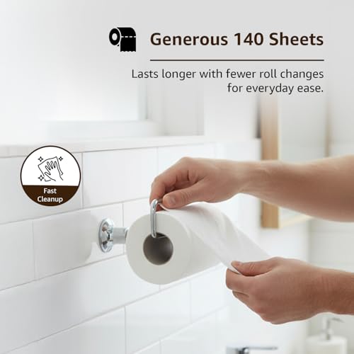 Image of Amazon brand- Amazon Basics 3 ply Toilet tissue Paper Roll 1260 pulls | 140 pulls x 9 Rolls| Soft & Gentle| Chemical-Free