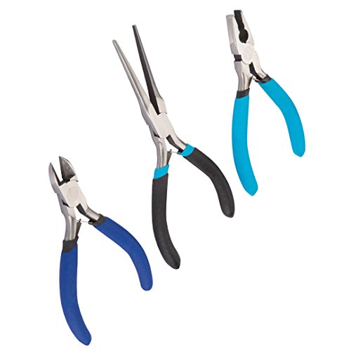Blue Spot 08512 Combination Mini Plier Set Needle with Side Cut - Blue (3-Piece) - Image 4