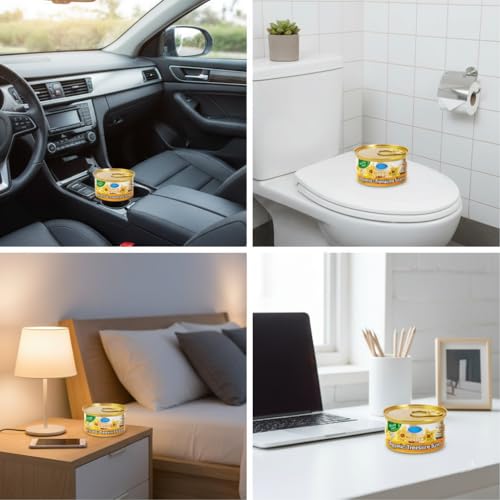 Image of Car Air Freshener Can 45gm.| Long-Lasting Solid Gel Fragrance for Car, Office & Home | Compact Cupholder Fit | Odor Eliminator & Refreshing Aroma for Fresh Drive Experience (Vanilla)