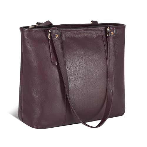 Image of Leather Purse For Women - Real Leather Tote For Women - Ladies Shoulder Handbag For Work, Travel, Casual Use