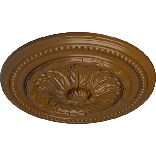 Image of Ekena Millwork 15 3 /4 inchOD x 1 7 /8 inchP Chester Fits Canopies up to 2 1 /4 inch Ceiling Medallion, Smokey Topaz