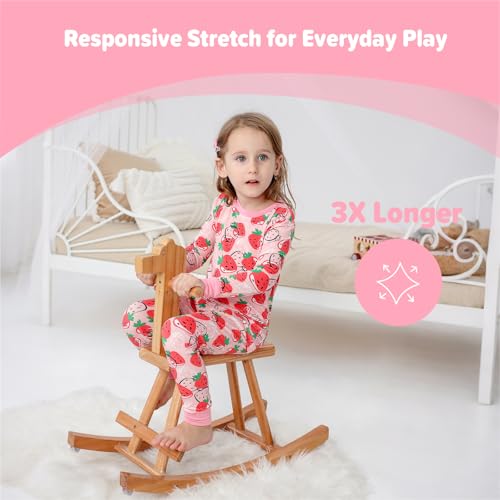 Image of Kids 2-Piece Soft Bamboo Viscose Clothing Set, Long Sleeve Top & Pants, Everyday Outfit for Toddler Boys & Girls