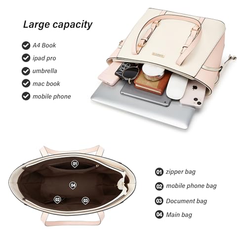 Image of Women Fashion Synthetic Leather Handbags Tote Bag Shoulder Bag Top Handle Satchel Purse Set