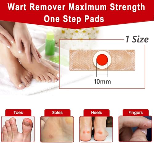 Image of Plantar Wart Corn Remover Pads for Feet Toes: 42 Pack 40% Salicylic Acid Extra Strength Treatment - Fast Effective Medicated Bandages for Adults Seniors Teens Athletes Runners Hikers Workers Men Women