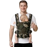 Baby Carrier for Dad (7-30lbs)-Military Stylish Infant Holder Carriers Newborn to Toddler, Men Baby Carrier with Windproof Cap, One Size Fits All, Camouflage