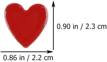 Healifty Heart-Shaped Ceramic Mosaic Tiles 0.90X0.86 Inch Colorful Pieces for DIY Crafting Home Decor Flower Pots Photo Frames