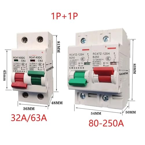 Disjoncteur DC 2P 150A haute performance interverrouillage double puissance