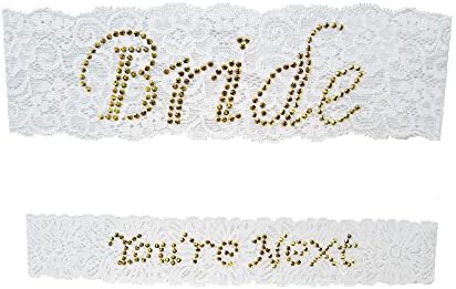 Lace Garter for Bride Women Garter Belt Plus Size Ivory Wedding Garter Set Rhinestone Bridal Shower Gift