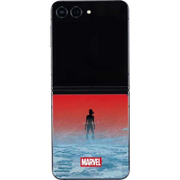 Skinit Decal Phone Skin Compatible with Galaxy Z Flip5 5G - Officially Licensed Marvel Black Widow No More Secrets Design