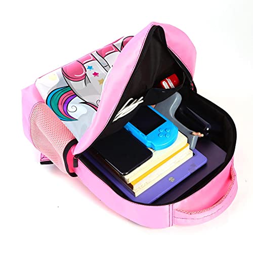 Sac à dos d'école licorne et fleurs multicolore pour enfant - 5