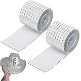 Bamyli 2 Rollen Mosaik Spiegel 2928 Stück Spiegel Mosaik Fliesen Disco Kugel, Selbsthaftende Mosaikfliesen Quadratische Glasspiegel Mosaikfliesen Spiegel 5x5mm für DIY Handwerk Dekoration (Silber)