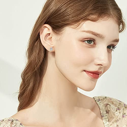 Highland Cow Earrings for Women,Sterling Silve Highland Cow Earrings Cute Scottish Cow Studs Hypoallergenic Jewelery Easter Mother's Day Gifts3