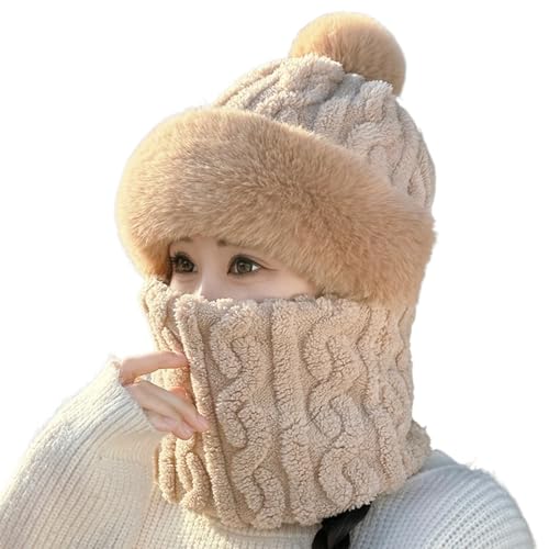 レディース メンズ ネックウォーマー 裏起毛 女性 冬豪華な おしゃれ モコモコ 無地 スノーボード スキー マフラー 防寒 かわいい 暖かい 小顔効果 冬小物 ニット自転車 クリスマス 男女兼用 帽子 (A)