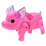 CIYODO Juguetes Musicales Luminosos para Cerdito Electrónico Que Camina Juguete Musical Interactivo para Cerdito Musical Luz Color Aleatorio
