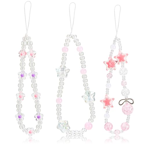 Gris-gris de téléphone perles et étoile en cristal le cadeau esthétique idéal pour femme
