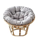 DDSQGTY Wasserdichtes Papasan-Stuhlkissen für drinnen und draußen, Eierkissen, Hängesesselkissen, Terrassenstuhlmatte für Schaukelstühle(Grey,50 * 50cm)